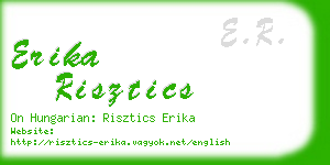 erika risztics business card